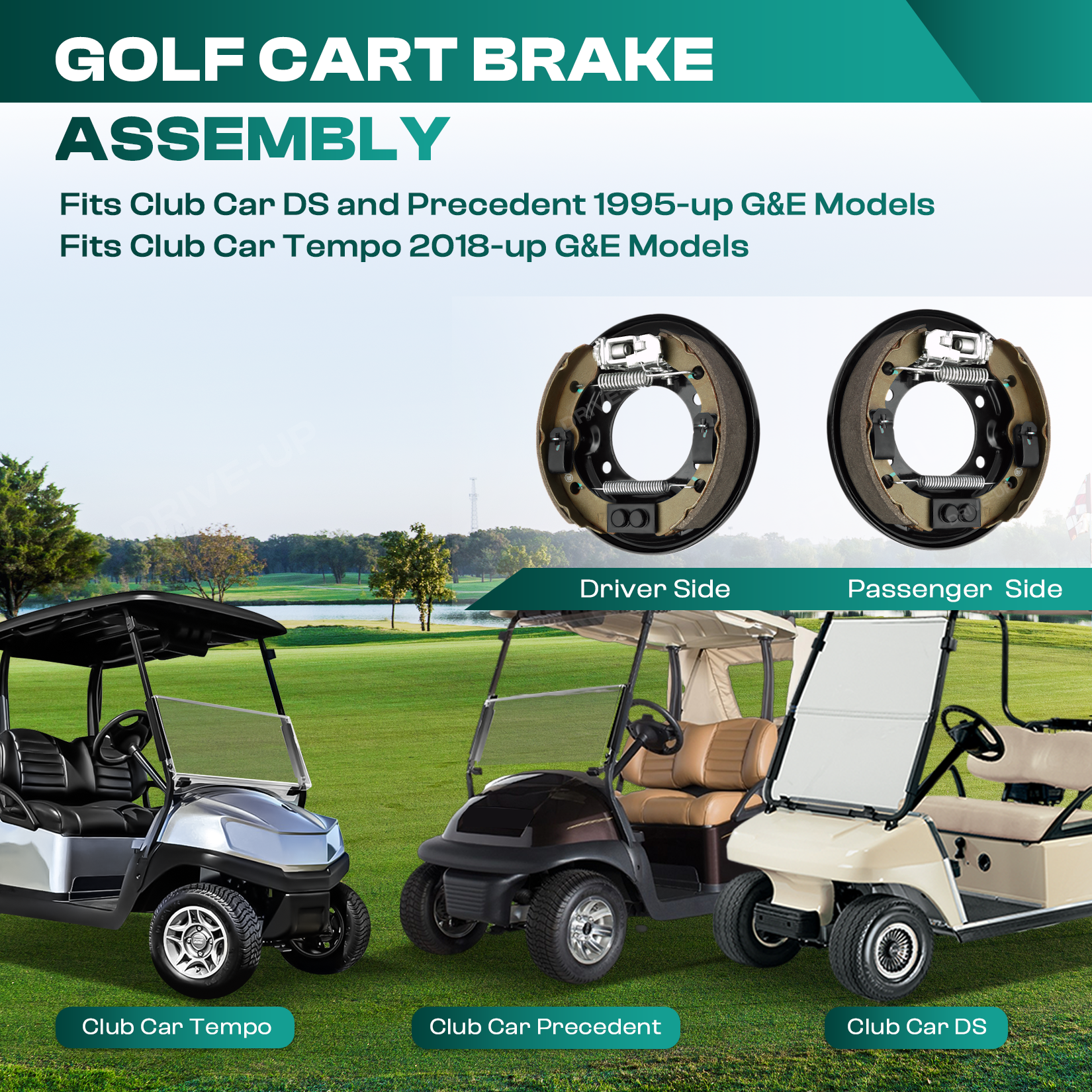 Golf Cart Brake Assembly Club Car Rear Brake Cluster for Precedent DS Tempo | Drive-up