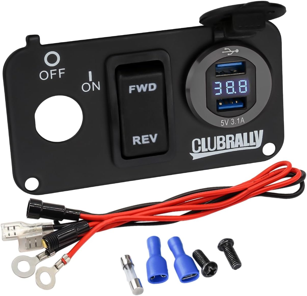 EZGO Forward Reverse Switch Console w/Dual USB & Voltmeter - Fits TXT/Medalist/PDS |Drive-up