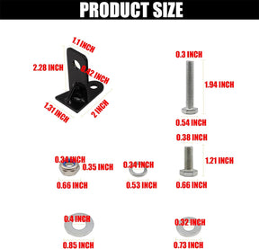 Golf Cart Seat Belt Bracket Mounting kit, 2+2 Front Row Seat Belt Mounting Bracket Adaptor for 4 Passenger Club Car Precedent/Tempo/Onward | Drive-up