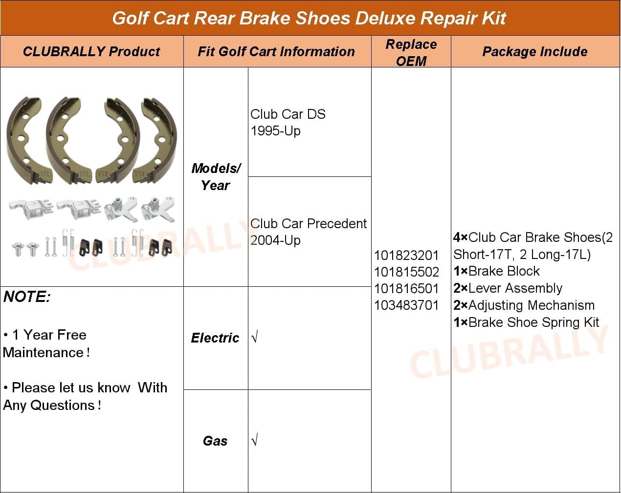 golf cart brake shoes
