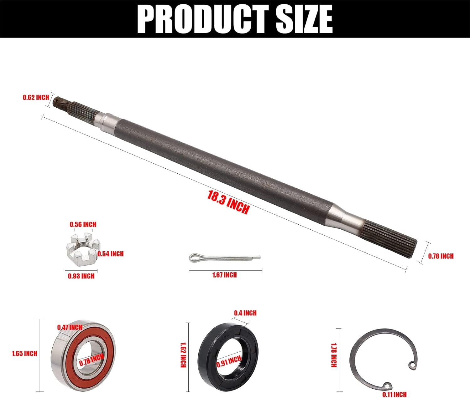 rear axle for golf cart