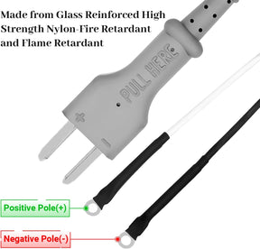 Golf Cart 36V Battery Charger Cord with Plug Set, 2 Blade DC Charger Cord for Club Car DS, EZGO and Columbia Electric, OEM#1016433-01 |Drive-up