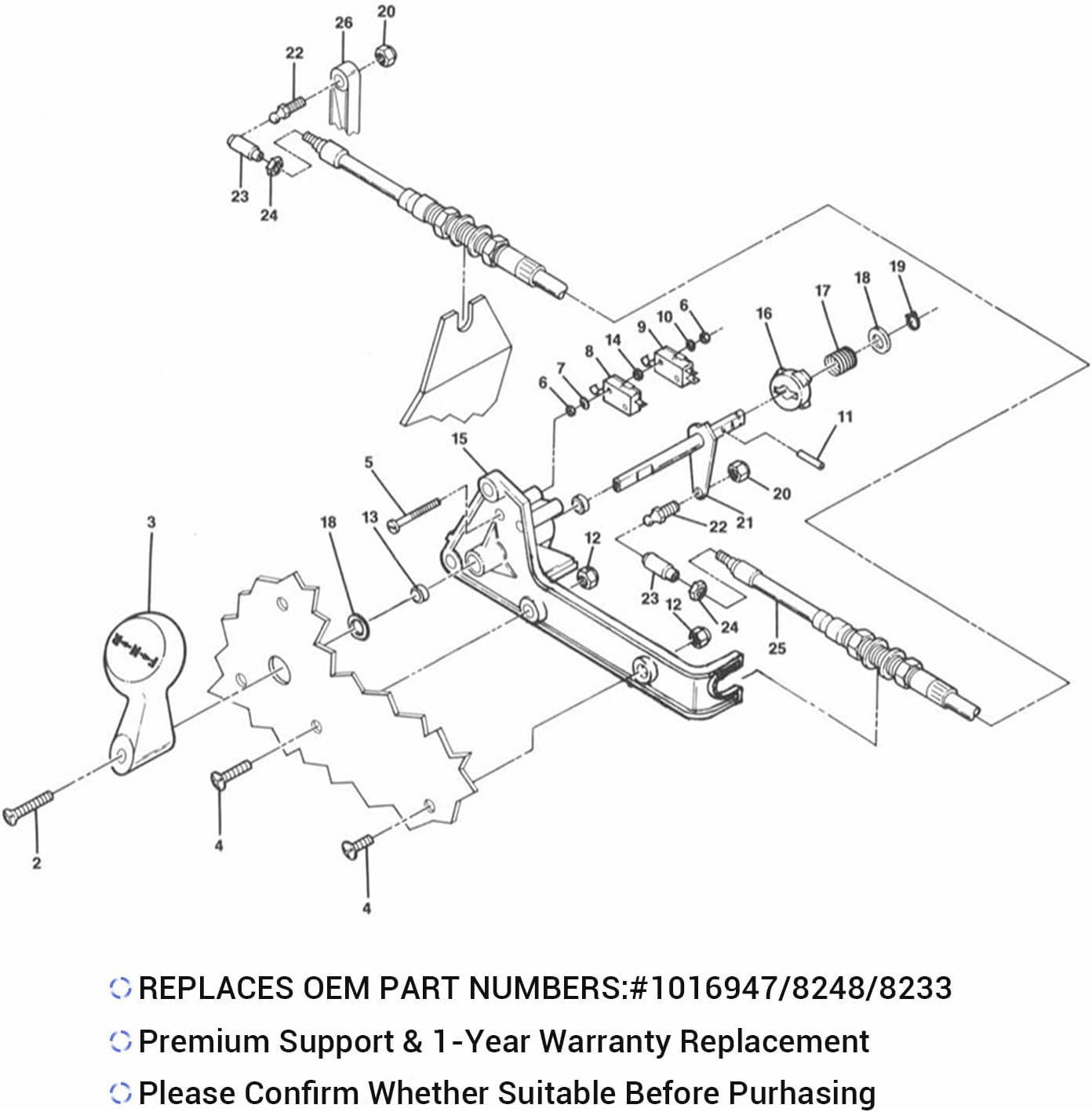 Club Car DS Golf Cart Forward and Reverse Shifter Assembly Kit |Drive-up