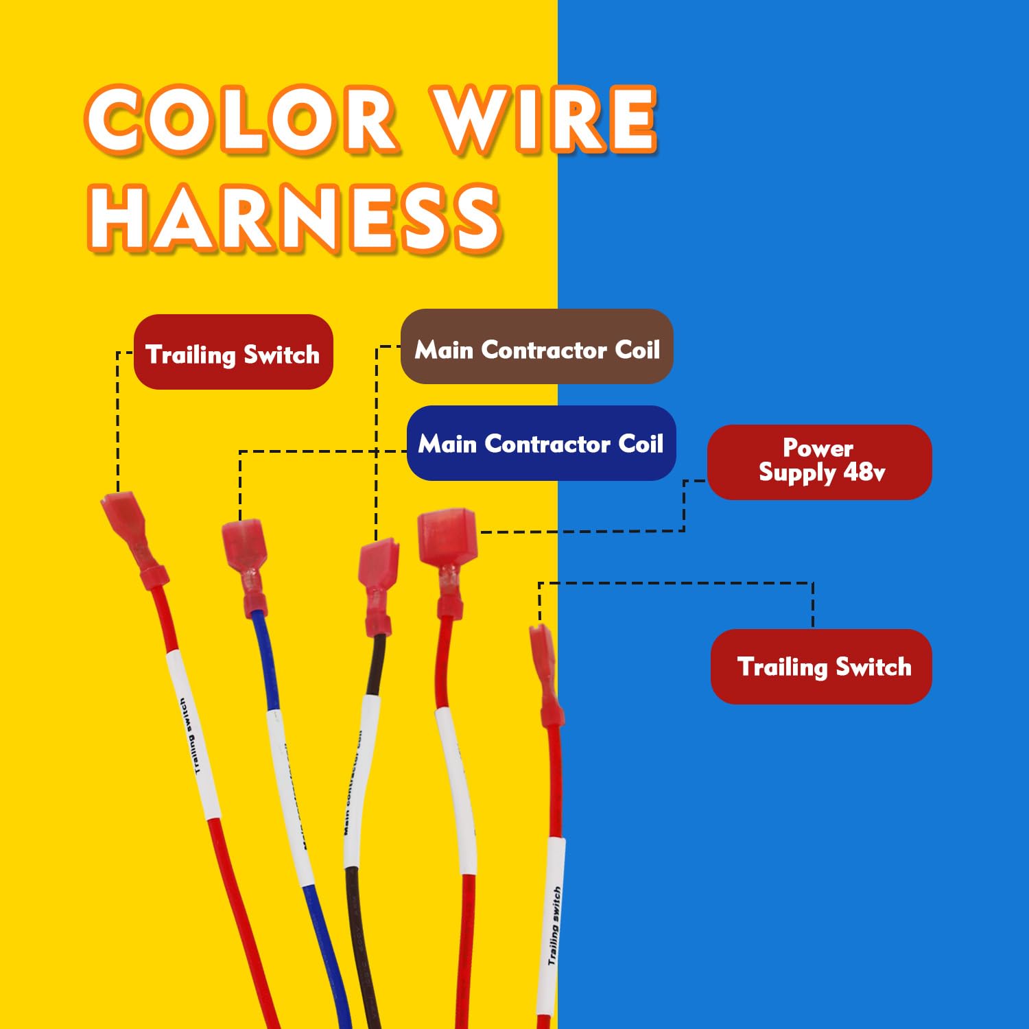 DRIVE-UP Golf Cart Control Wiring Harness for Club Car Precedent - Gray Controller #1515-5201, Include Mcor 2&4 Adapter Harness, Precedent Complete Vehicle Wiring Harnesse, OEM #103850301