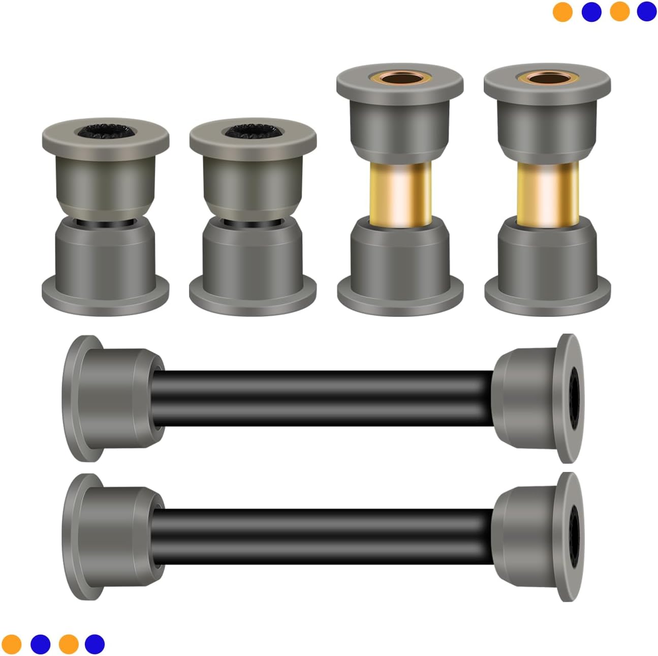 Front Leaf Spring and Front Upper A Arm Suspension for Club Car Precedent and 2018-up Tempo Golf Cart,Bushing and Sleeve Kit |Drive-up