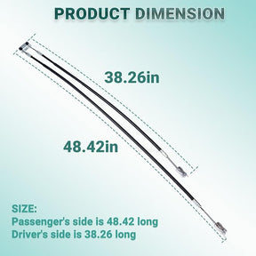 EZGO TXT Brake Cable Kit w/Stainless Cores - Driver & Passenger (1994-2008) |Drive-up