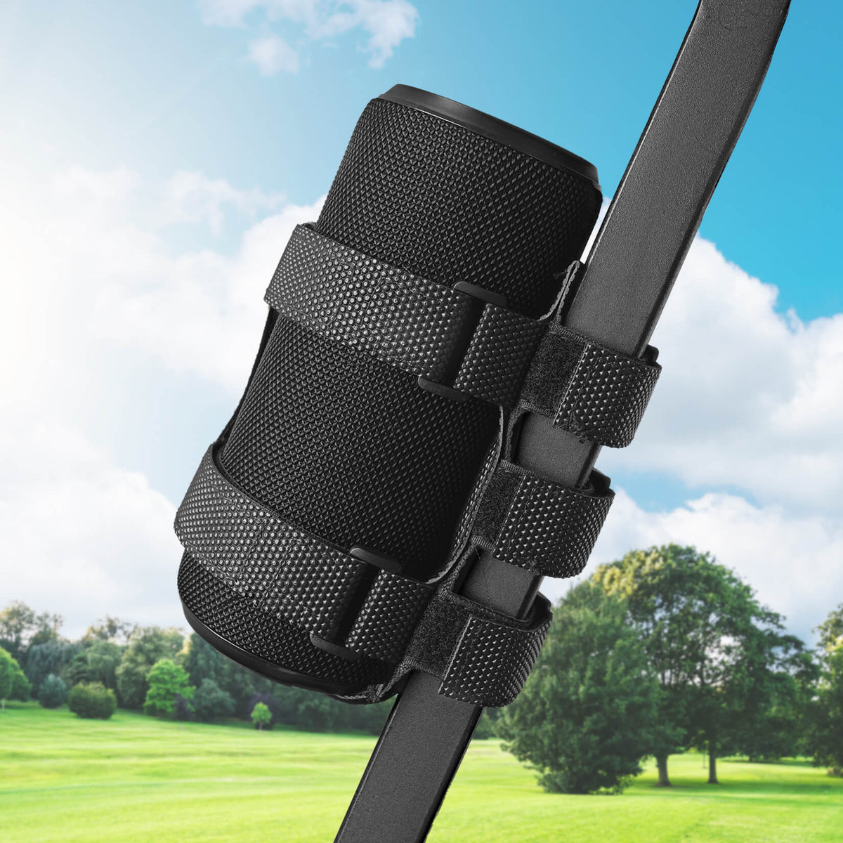 Universal Adjustable Strap Speaker Mount for Golf Carts & Electric Bikes