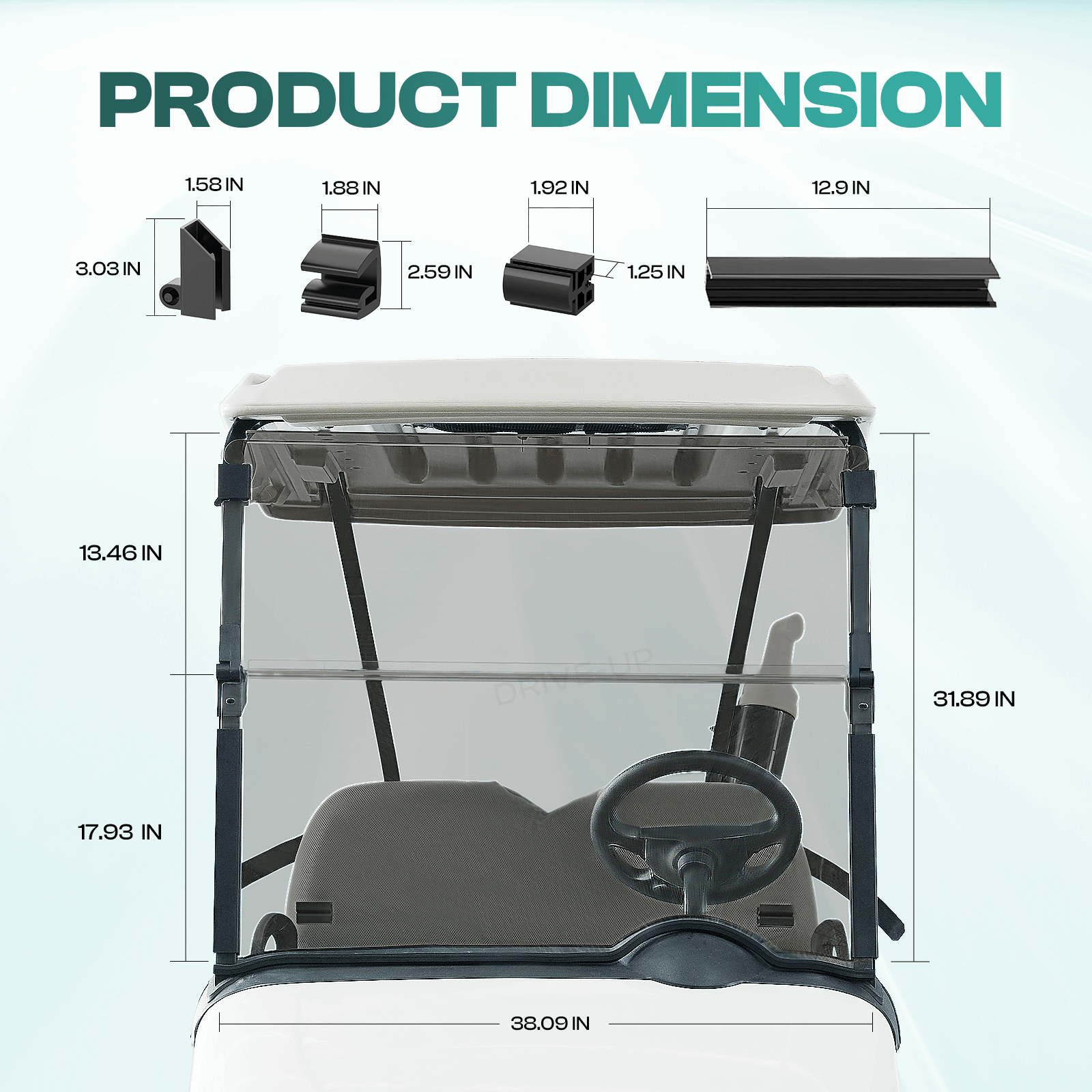 ez go windshield golf cart