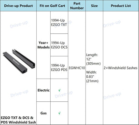 ezgo windshield clips