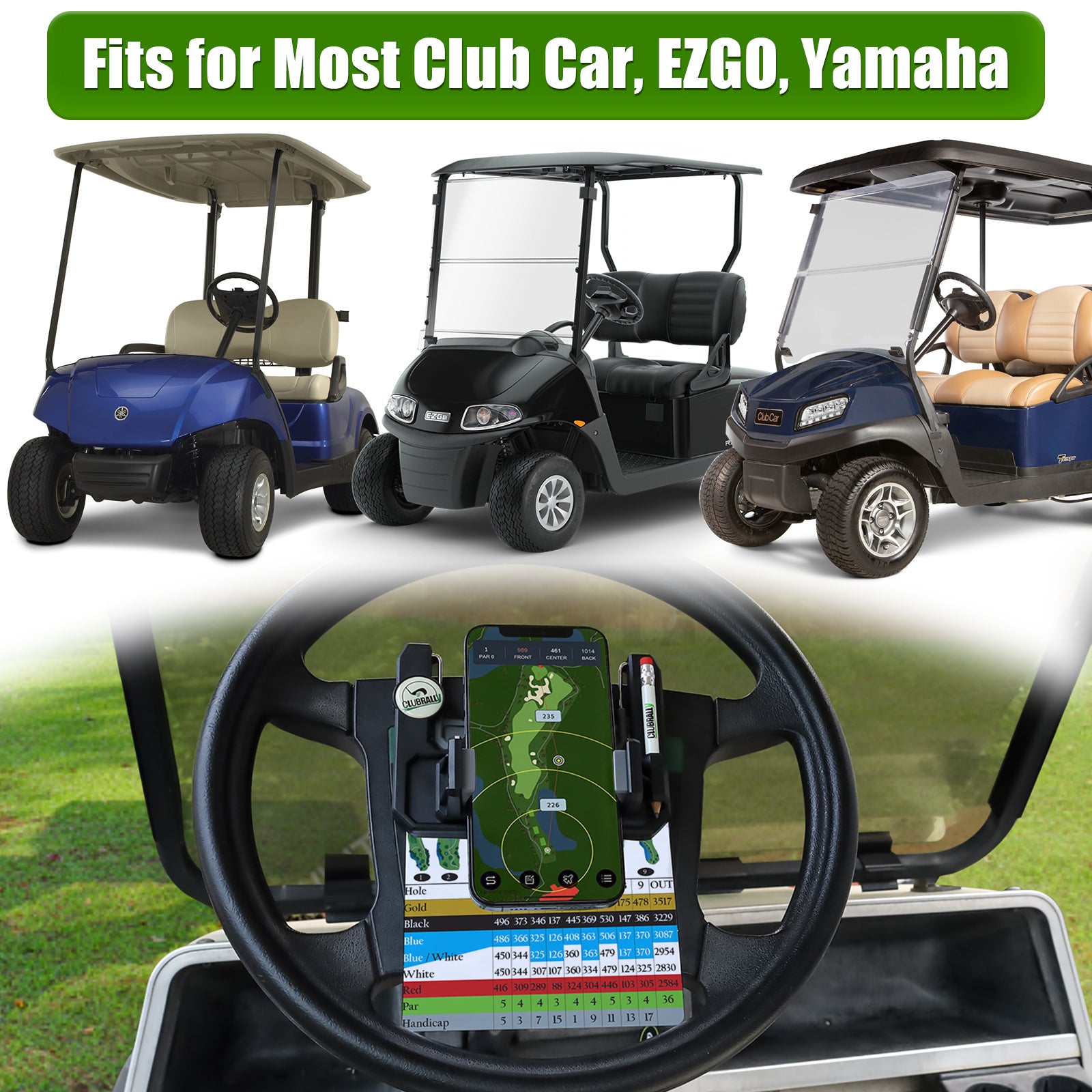 yamaha phone holder for golf cart