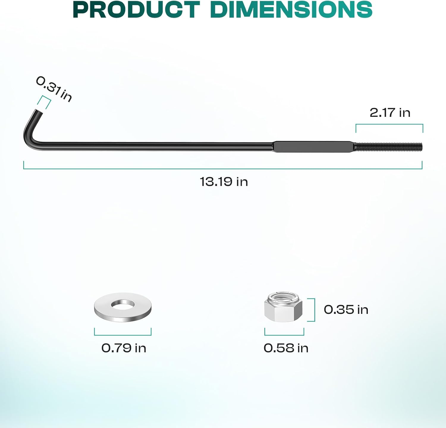 Golf Cart Battery Hold Down Rods for EZGO RXV
