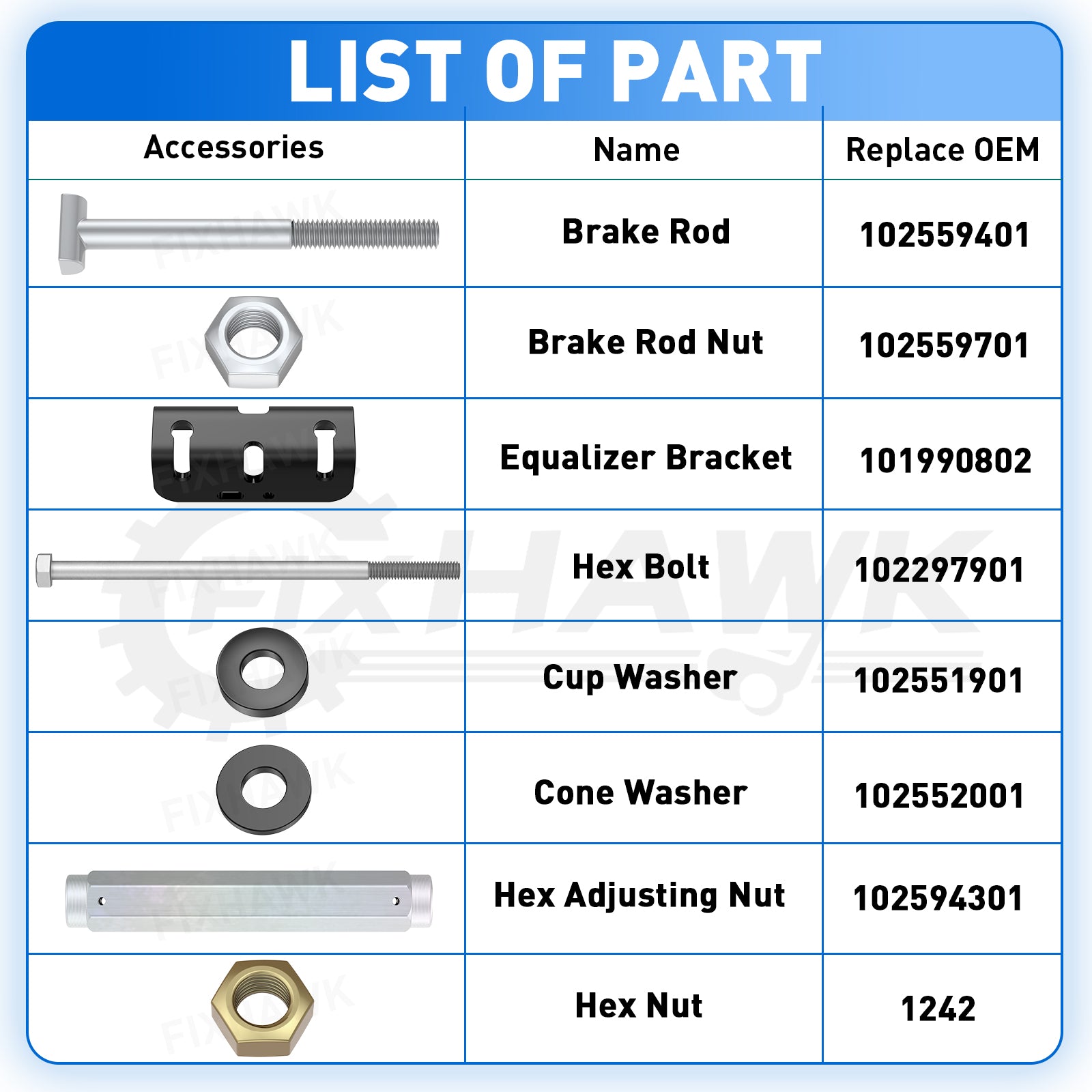 golf cart brake equalizer rod