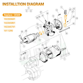Speed Sensor & Magnet Kit for Club Car DS Precedent with GE Motor