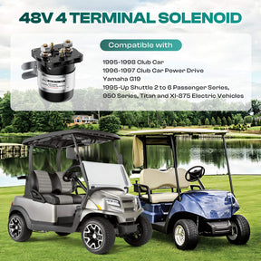 4-Terminal 48V Golf Cart Solenoid Universal for Club Car EZGO Yamaha | Drive-up