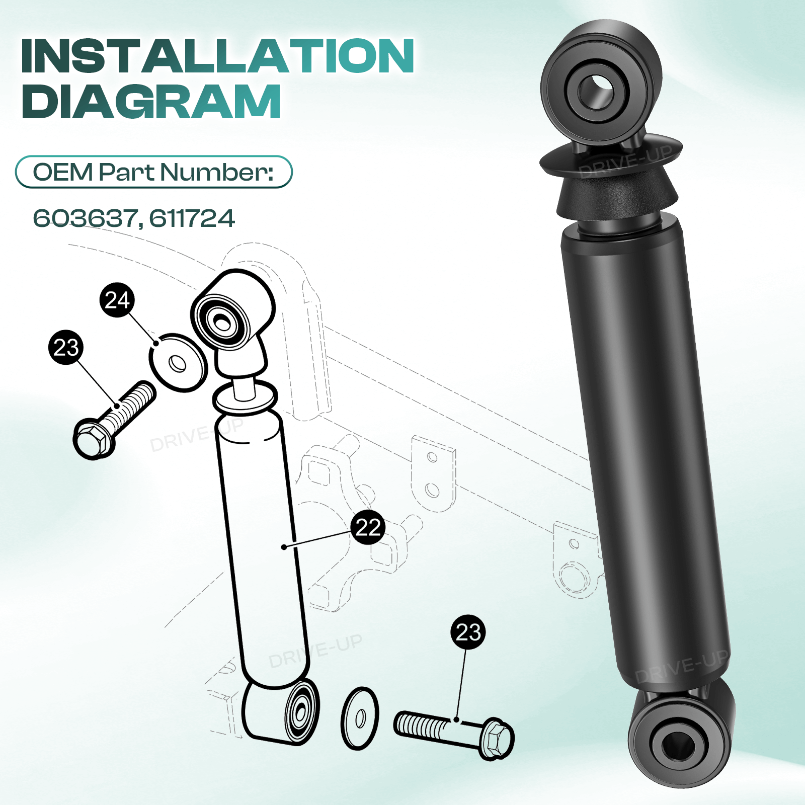 Golf Cart Rear Shock Upgrade for EZGO RXV 2008-2013 Gas & Electric Models | Drive-up