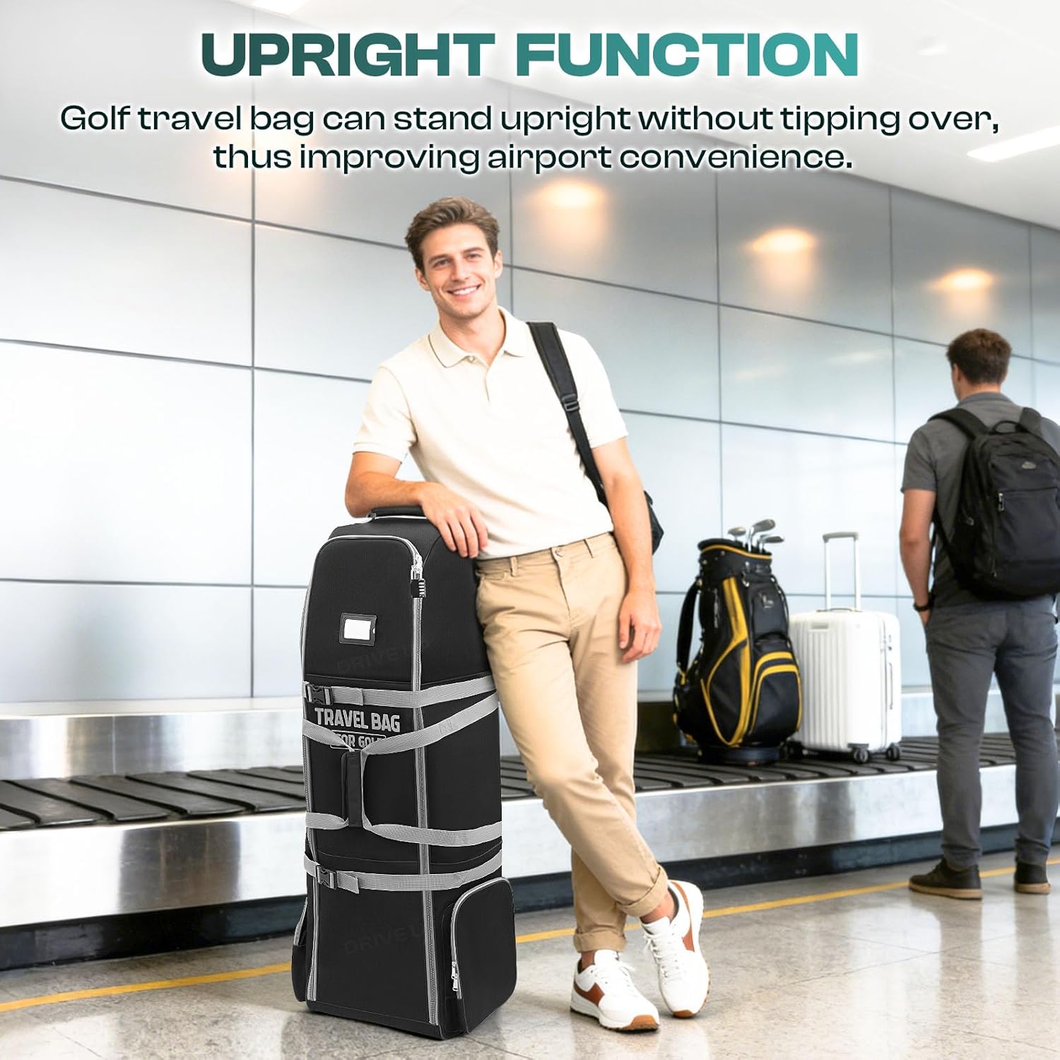 Heavy Duty Golf Travel Bag for Airlines – Padded Club Protection