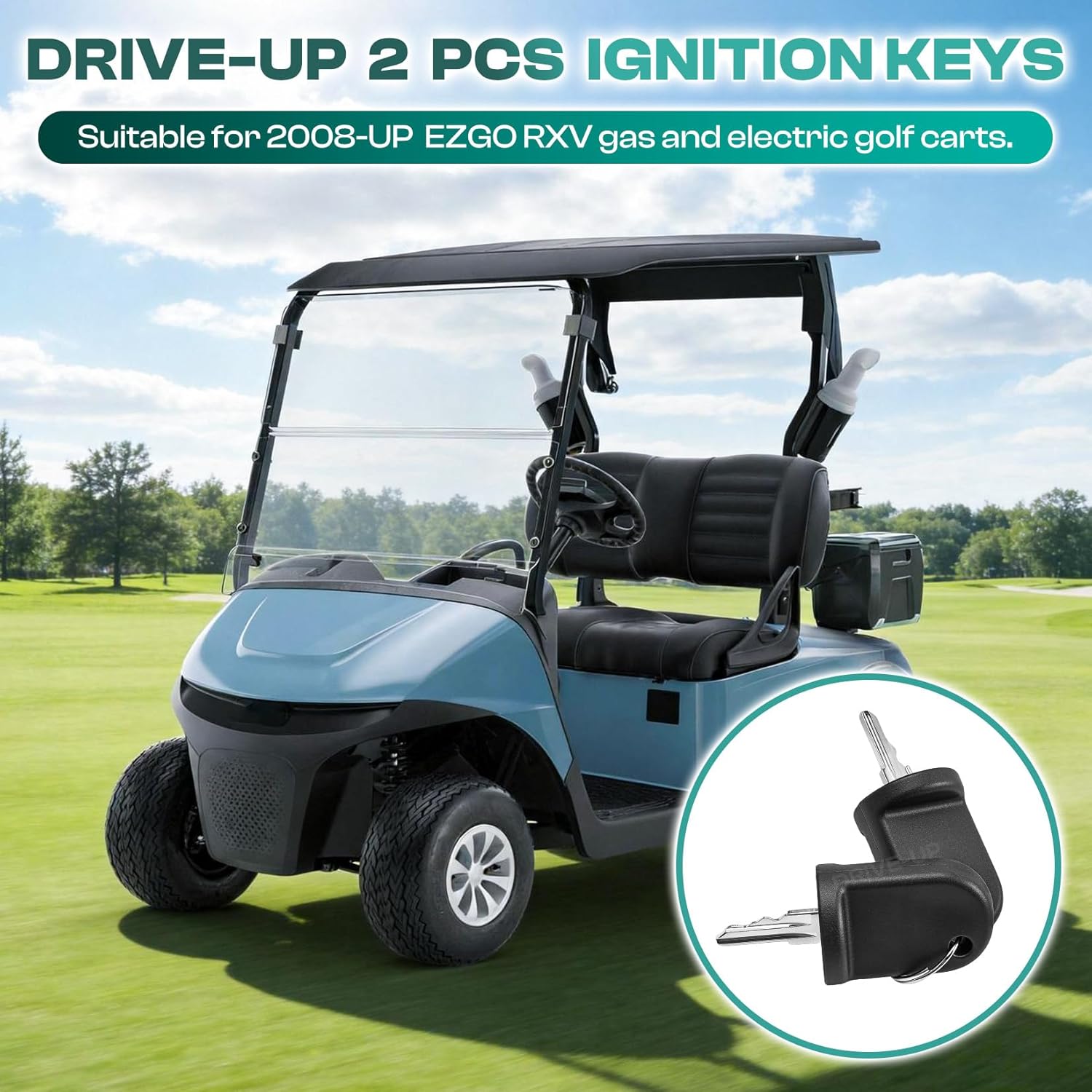 Golf Cart Ignition Switch Keys for EZGO RXV 2008-Up
