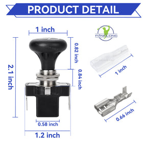 Universal Golf Cart Push Button Light Switch for Club Car Yamaha EZGO - 12Volt Light Switch, OEM #4034 | Drive-up