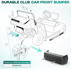 Golf Cart Front Bumper for Club Car DS 1993-up