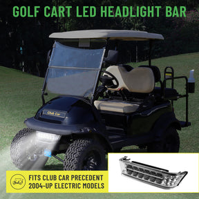 Golf Cart LED Headlight Bar for Club Car Precedent 2004-Up with Front Head Light 12V | Drive-up