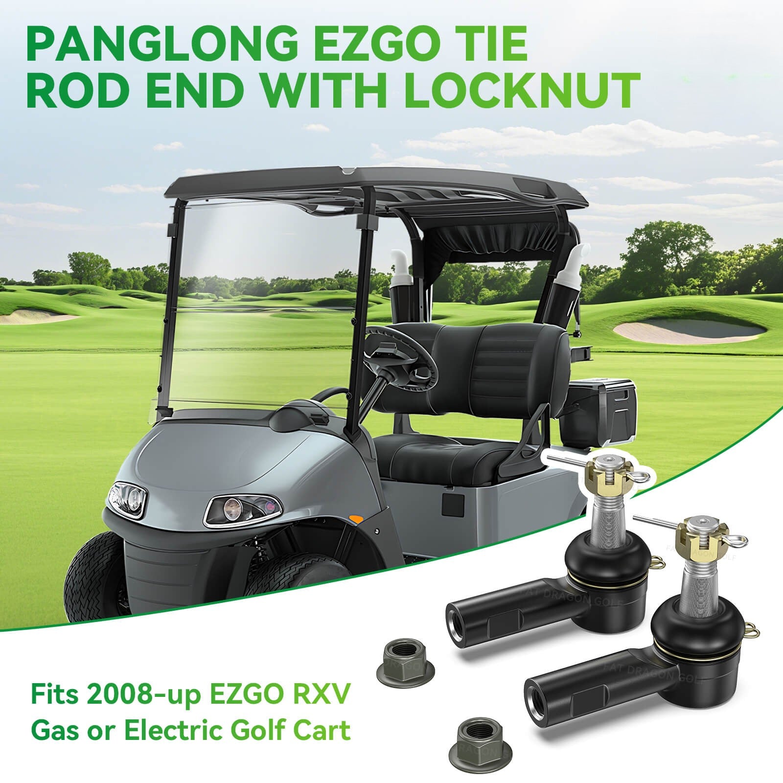 EZGO RXV Golf Cart Tie Rod End Replacement Kit 2008-Up (2PCS) | Drive-up