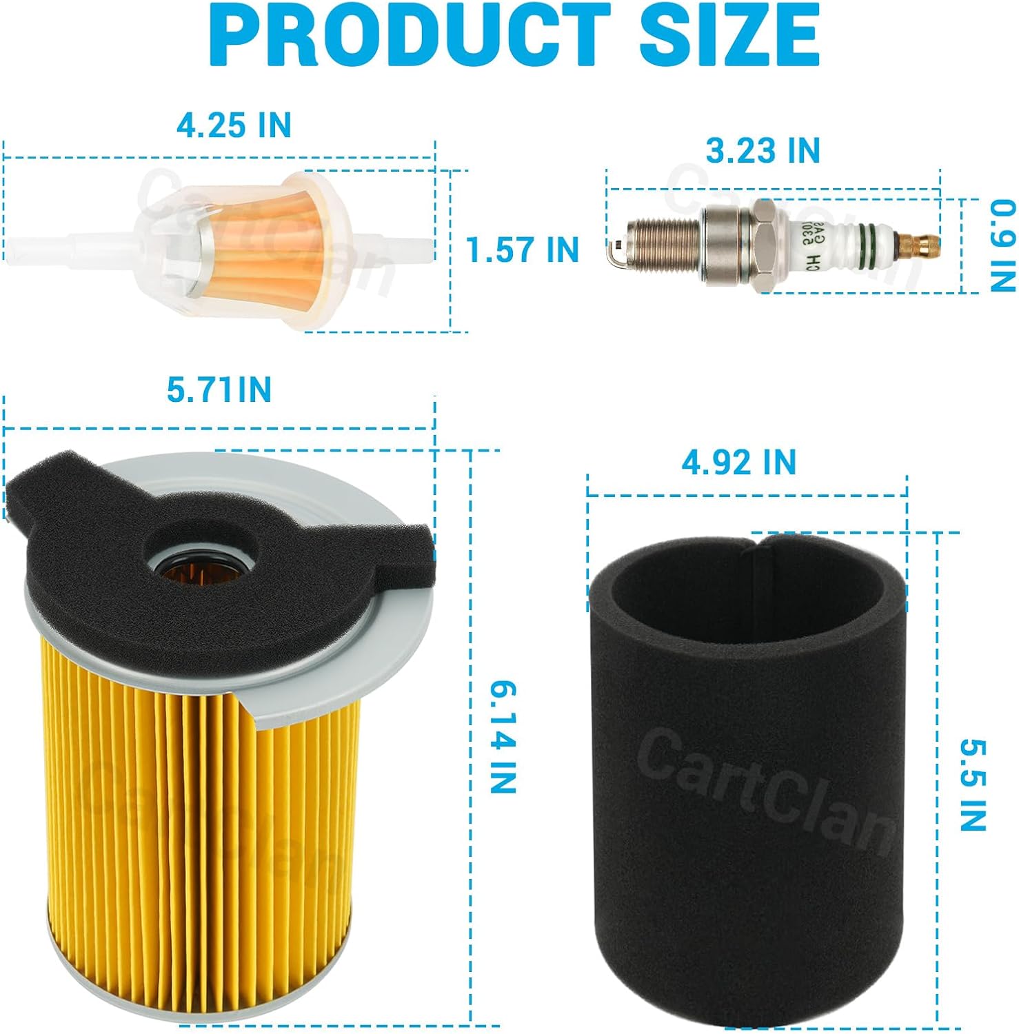 Yamaha Golf Cart Air Filter & Fuel Filter & Spark Plug Kit