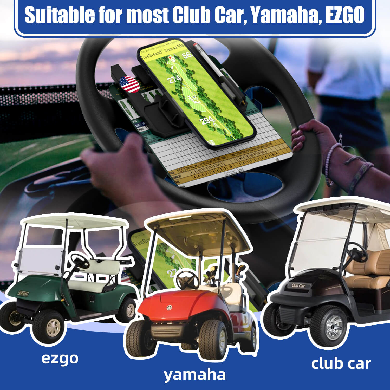 golf cart phone holder