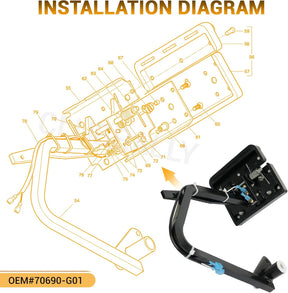 EZGO Brake Pedal Assembly with Brake Light Wire