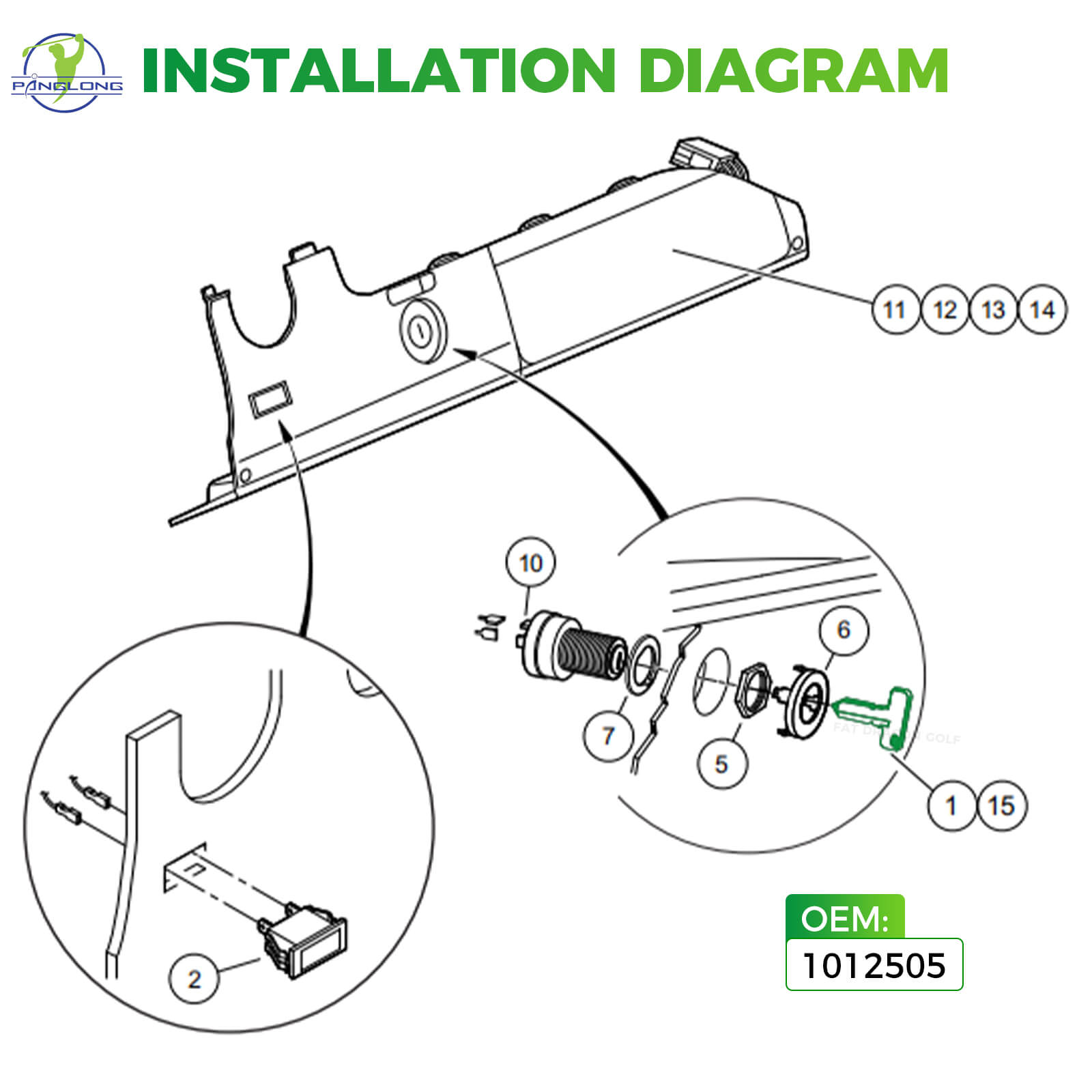 Golf Cart Ignition Keys Fits Club Car DS Precedent Tempo - 10 Packs