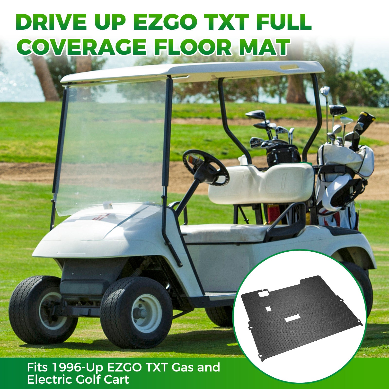 Golf Cart Floor Mat Full Coverage 