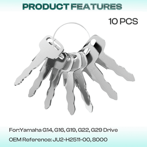 Yamaha Golf Cart Key 10-Piece Ignition Key Set for G14 G16 G19 G22 G29 Drive gas & electric models | Drive-up