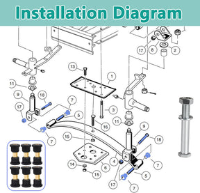 Rear Leaf Spring Bushing & Bolt Kit