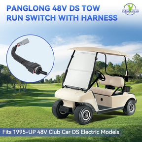 Golf Cart 48V Tow/Run Switch with Wiring Harness for Club Car DS 1995-Up