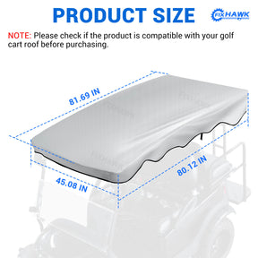 Golf Cart Roof Sun Shade Cover for Club Car Precedent 2 Passenger Models | Drive-up