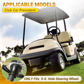 Black Golf Carts Steering Wheel Adapter for Club Car Precedent 5-6 Hole Steering Wheel | Drive-up