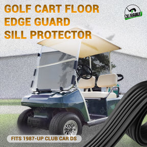 Drive-up Golf Cart Floor Edge Guard Sill Protector, 2 PCS Anti-Collision Rubber Side Bumper Trim for Club Car DS 1987-Up, OEM #1013983/ 101347501£¨42.5" L¡Á2.6" W£©