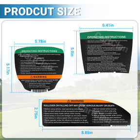 Golf Cart Steering Wheel Sticker/Dashboard Sticker Kit, for Club Car Precedent & DS Elec Models, OEM #102518001, 103783001, 102519301 |Drive-up