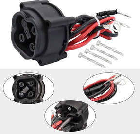 Yamaha 48 Volt Golf Cart Charger Receptacle with Harness for 2008-2010 G29 Drive electric models | Drive-up
