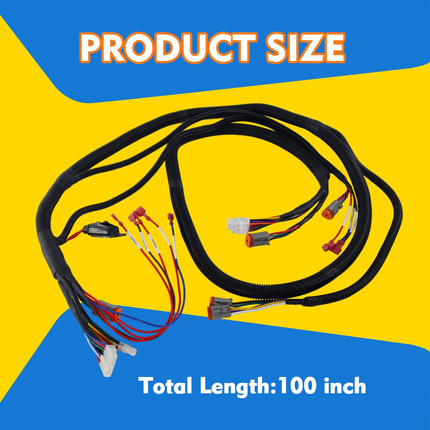 DRIVE-UP Golf Cart Control Wiring Harness for Club Car Precedent - Gray Controller #1515-5201, Include Mcor 2&4 Adapter Harness, Precedent Complete Vehicle Wiring Harnesse, OEM #103850301