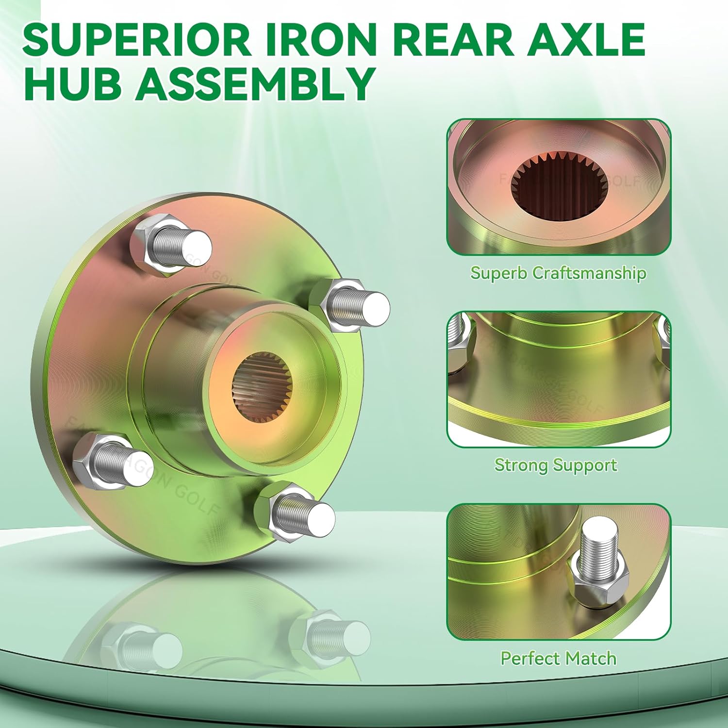 yamaha golf cart rear axle wheel hub