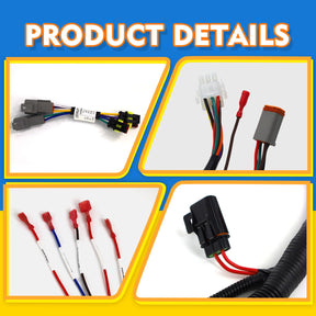 DRIVE-UP Golf Cart Control Wiring Harness for Club Car Precedent - Gray Controller #1515-5201, Include Mcor 2&4 Adapter Harness, Precedent Complete Vehicle Wiring Harnesse, OEM #103850301