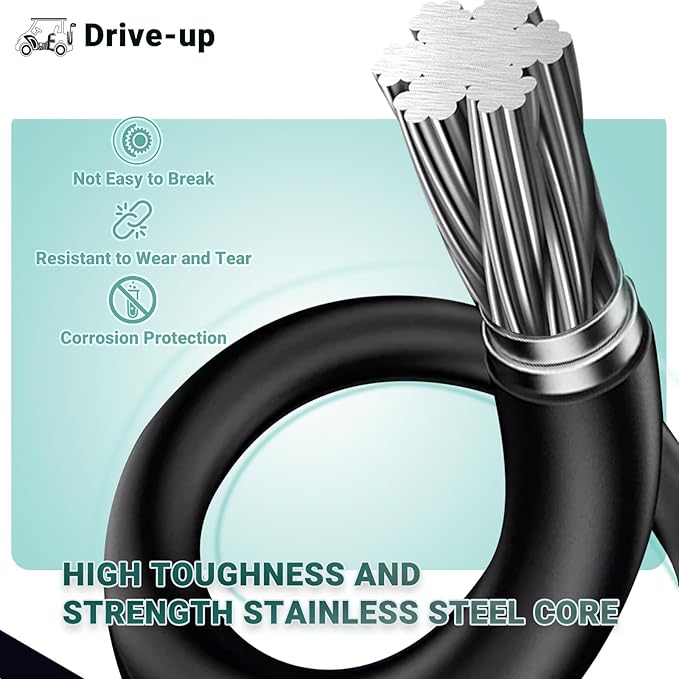 EZGO TXT Brake Cable Kit w/Stainless Cores - Driver & Passenger (1994-2008) |Drive-up