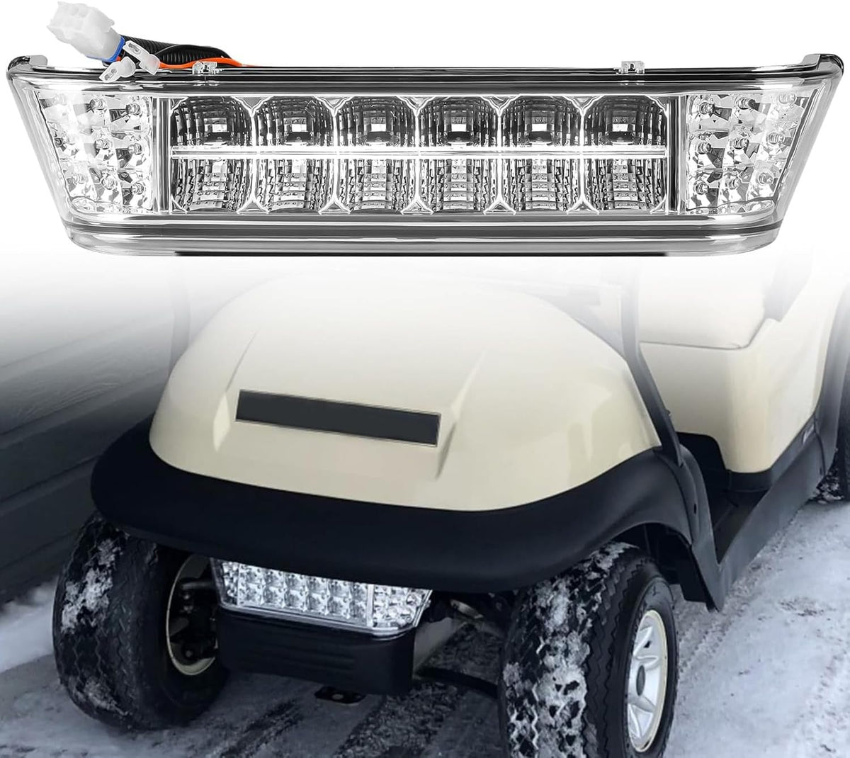 Golf Cart LED Headlight Bar for Club Car Precedent 2004-Up with Front Head Light 12V | Drive-up