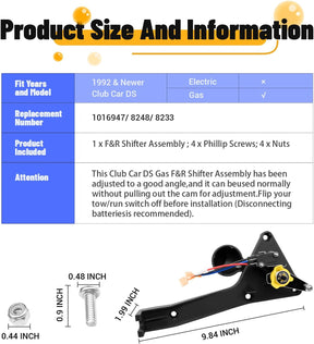 Club Car DS Golf Cart Forward and Reverse Shifter Assembly Kit |Drive-up