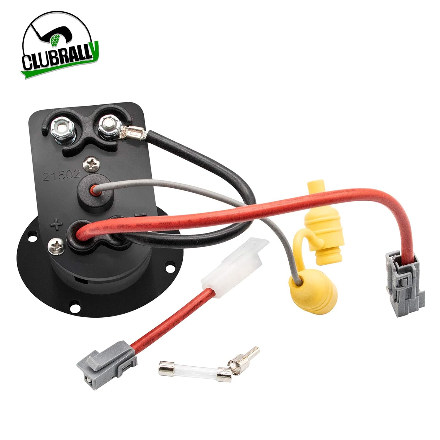 Drive-up Club Car Carryall Charger Receptacle and Fuse Assembly Kit 102848701/102848702