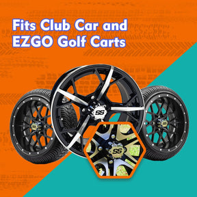 Golf Cart Wheel Lug Nut Kit for EZGO, Club Car, 1/2-20 Size 16 Packs Chrome/Silver