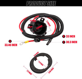 Drive-up Golf Cart 48 Volt Charger DC Receptacle Fits Club Car Precedent Electric 2004-2013 OEM #103375501