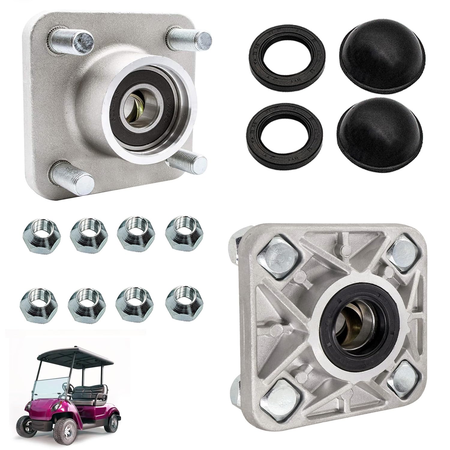 Golf Cart Wheel Hubs 2PC Front Set for Yamaha G2-G29 |Drive-up