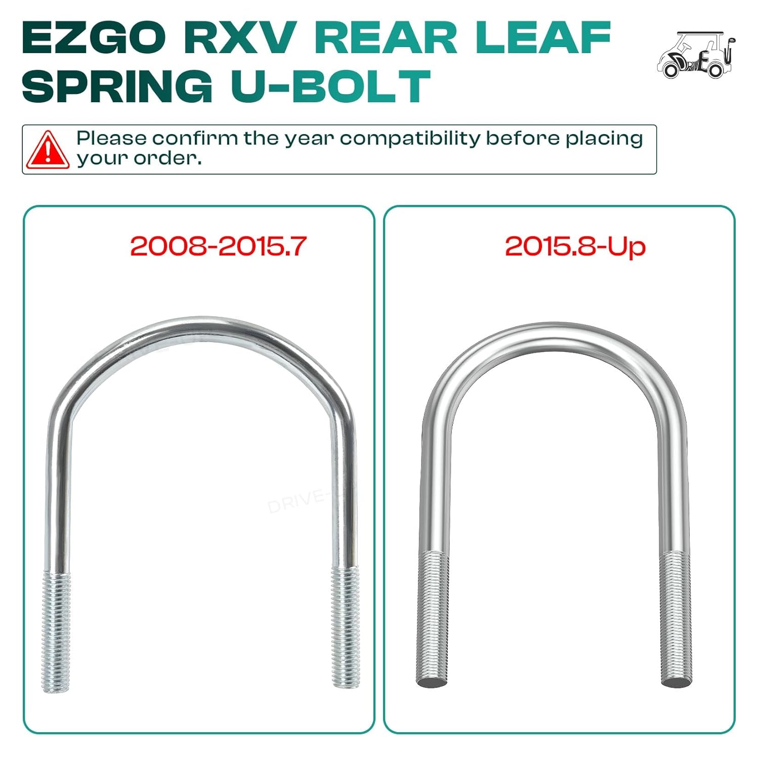 golf cart ezgo rear leaf spring u bolt