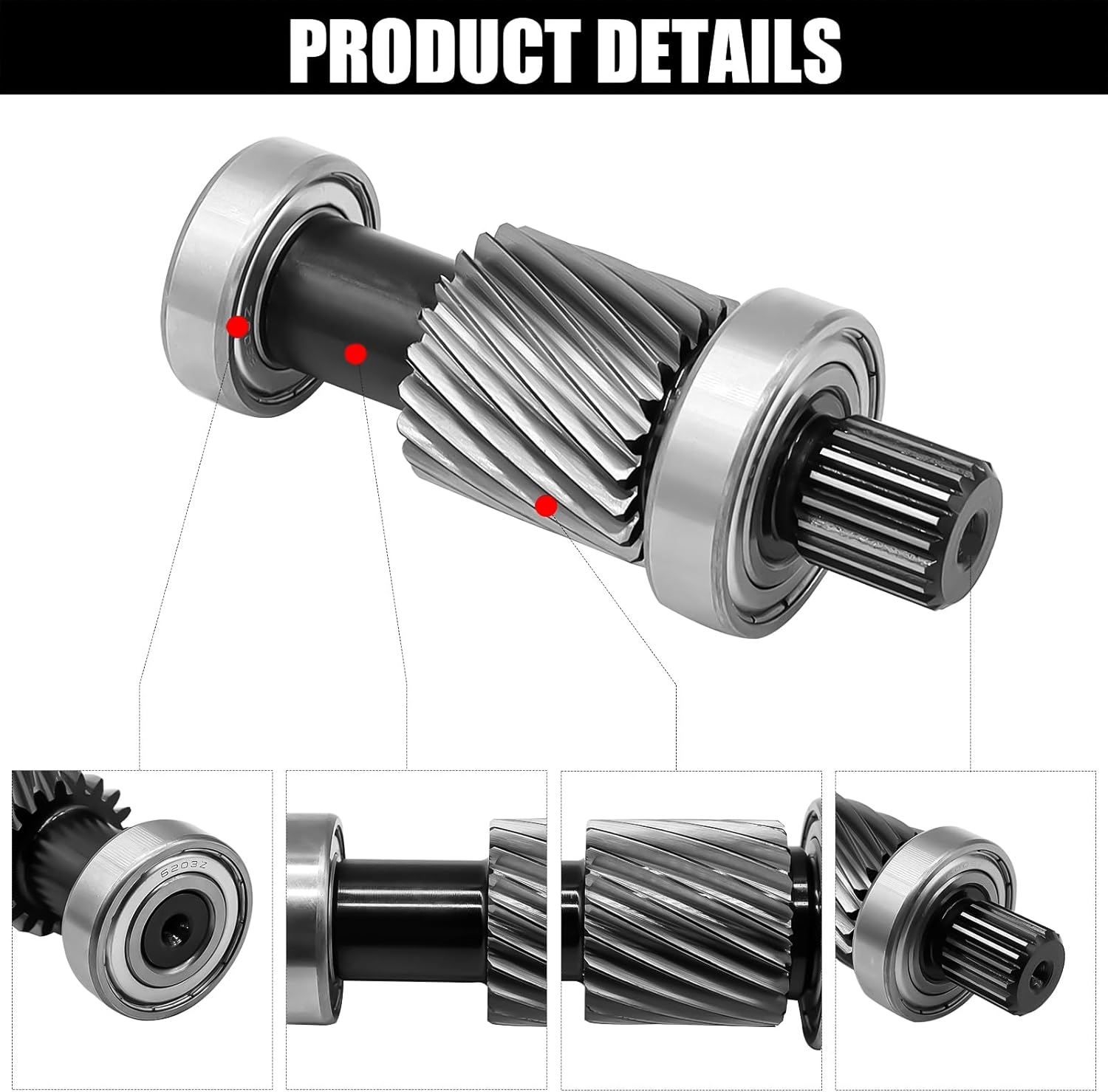Golf Cart Input Shaft Kit, Include Clasp Spring, O-Ring Seal, For EZGO Marathon 1988-1990, TXT 1994-Up Electric Models, OEM#26926-G01 26926G01 |Drive-up